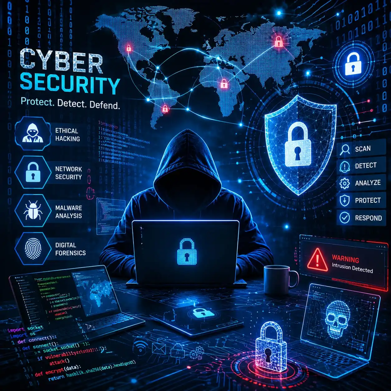 Cybersecurity Roadmap for Students Cybersecurity Learning Path Network Security Fundamentals Ethical Hacking Tutorial Cybersecurity Career Guide